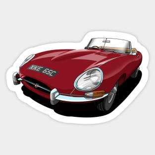Jaguar e-type roadster Sticker